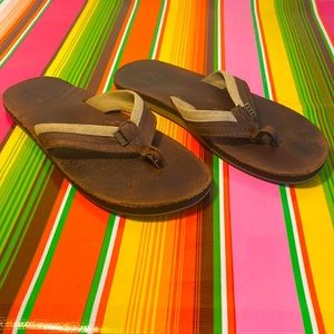 Vintage Reef Leather Flip Flops
